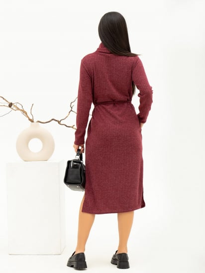 Сукня міді ISSA Plus модель 13688_burgundy — фото 3 - INTERTOP