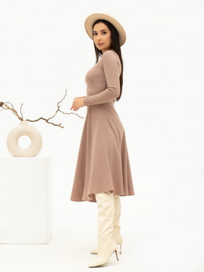 Платье миди ISSA Plus модель 13692_beige — фото - INTERTOP