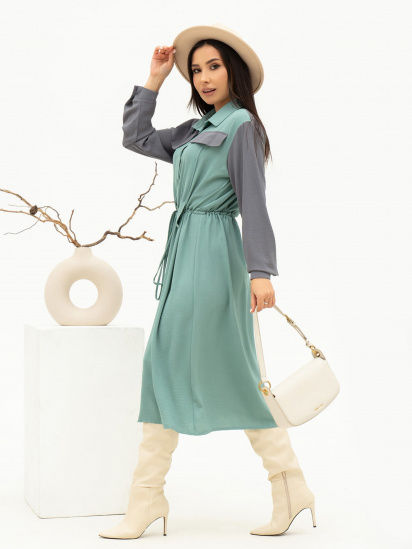 Платье миди ISSA Plus модель 13701_mint — фото - INTERTOP