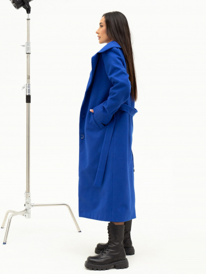 Пальто ISSA Plus модель 13711_blue — фото - INTERTOP