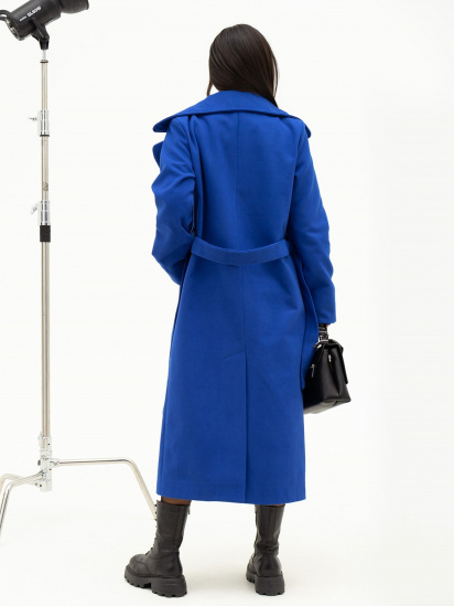 Пальто ISSA Plus модель 13711_blue — фото 3 - INTERTOP