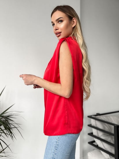 Блуза ISSA Plus модель 13715_red — фото - INTERTOP