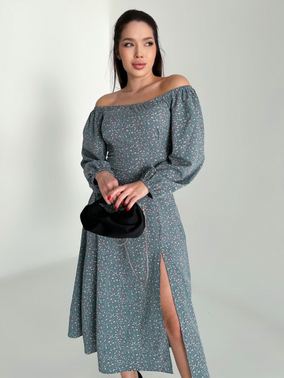 Сукня міді ISSA Plus модель 13741_multicolor — фото 3 - INTERTOP