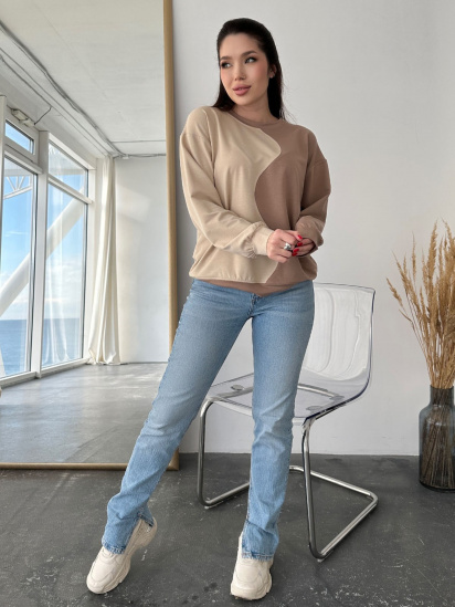 Світшот ISSA Plus модель 13755_beige — фото 4 - INTERTOP