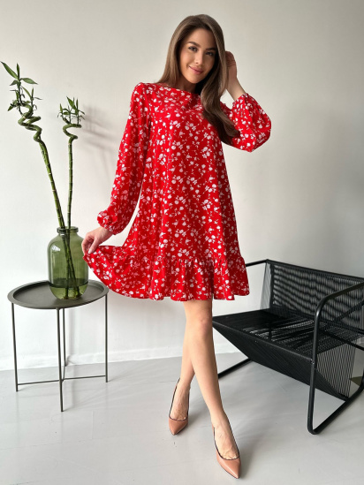 Платье мини ISSA Plus модель 13761_red — фото 4 - INTERTOP