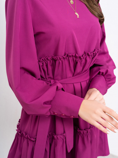 Платье мини ISSA Plus модель 13784_purple — фото 4 - INTERTOP