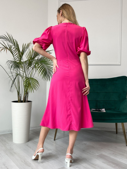 Платье миди ISSA Plus модель 13810_crimson — фото 3 - INTERTOP