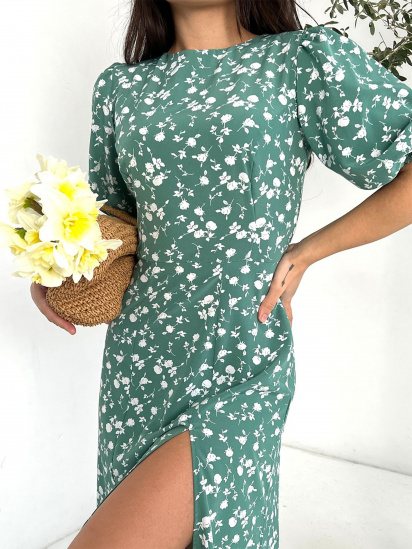 Платье миди ISSA Plus модель 13811_olive — фото 4 - INTERTOP