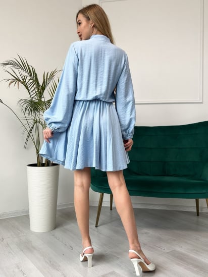 Платье мини ISSA Plus модель 13816_blue — фото 3 - INTERTOP