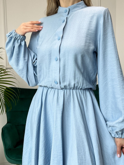 Платье мини ISSA Plus модель 13816_blue — фото 4 - INTERTOP