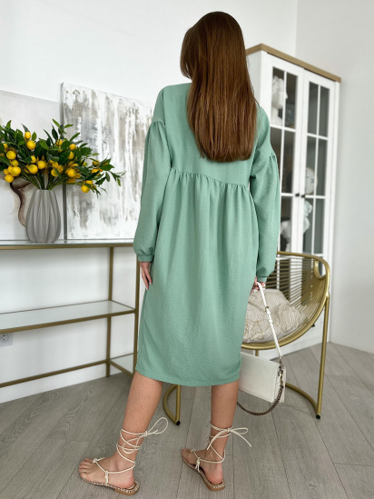 Платье миди ISSA Plus модель 13817_olive — фото 3 - INTERTOP