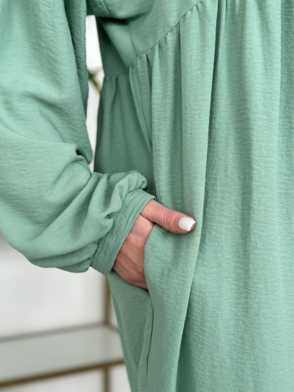 Сукня міді ISSA Plus модель 13817_olive — фото 4 - INTERTOP