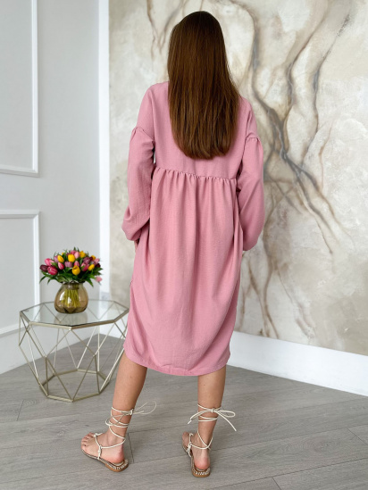Сукня міді ISSA Plus модель 13817_pink — фото - INTERTOP
