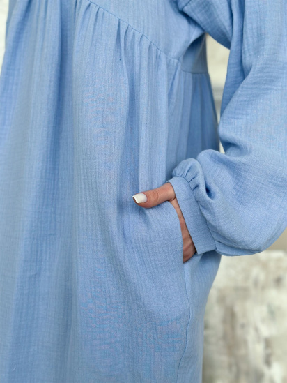Сукня міді ISSA Plus модель 13818_blue — фото 3 - INTERTOP