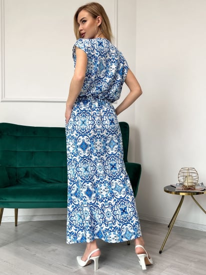Платье макси ISSA Plus модель 13828_blue — фото 3 - INTERTOP