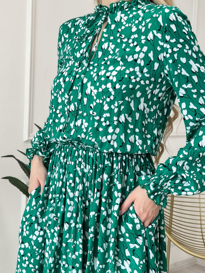 Платье мини ISSA Plus модель 13839_green — фото 4 - INTERTOP