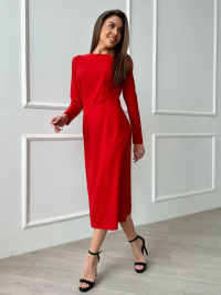 Красный - Платье миди ISSA Plus