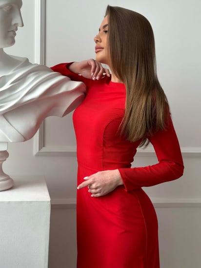 Сукня міді ISSA Plus модель 13842_red — фото - INTERTOP