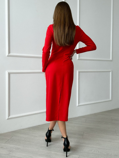 Сукня міді ISSA Plus модель 13842_red — фото 3 - INTERTOP