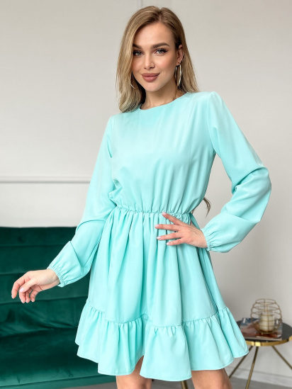 Платье мини ISSA Plus модель 13848_blue — фото 4 - INTERTOP