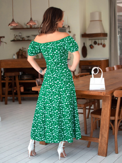 Платье макси ISSA Plus модель 13860A_green — фото 3 - INTERTOP