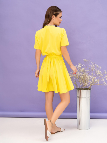 Платье мини ISSA Plus модель 13873_yellow — фото 3 - INTERTOP