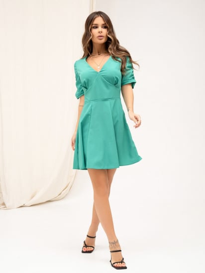 Платье мини ISSA Plus модель 13878_green — фото - INTERTOP
