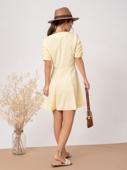Платье мини ISSA Plus модель 13878_yellow — фото 3 - INTERTOP