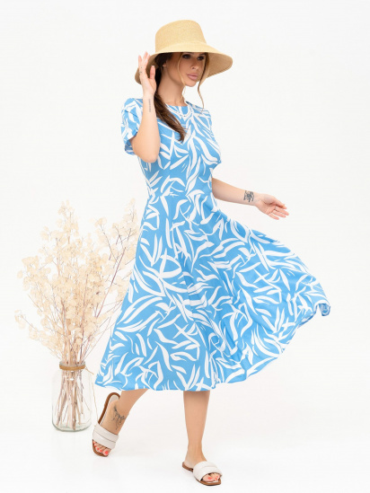 Платье миди ISSA Plus модель 13891_blue — фото - INTERTOP