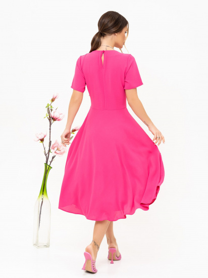 Платье миди ISSA Plus модель 13892_crimson — фото 3 - INTERTOP