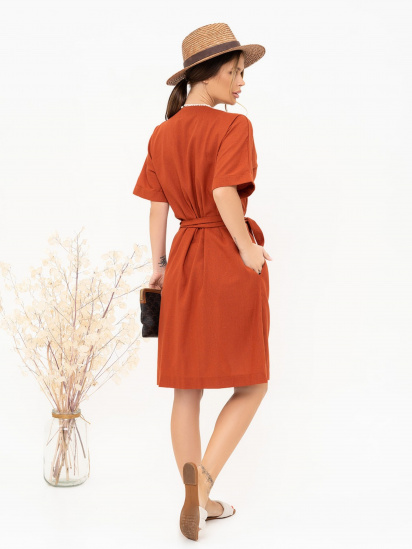 Платье мини ISSA Plus модель 13901_terracotta — фото 3 - INTERTOP