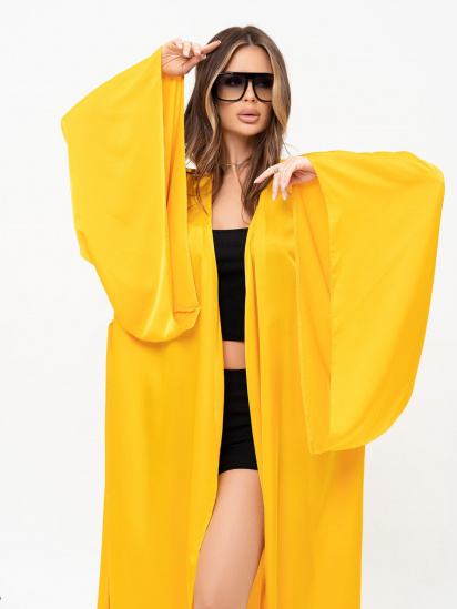 Платье макси ISSA Plus модель 13903_mustard — фото 4 - INTERTOP