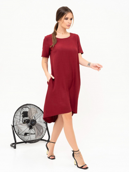 Платье мини ISSA Plus модель 13908_burgundy — фото - INTERTOP