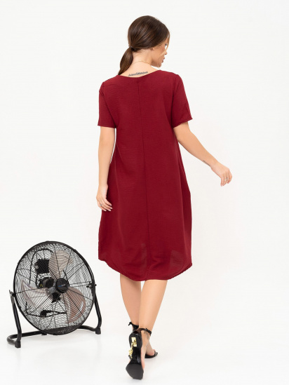 Сукня міні ISSA Plus модель 13908_burgundy — фото 3 - INTERTOP