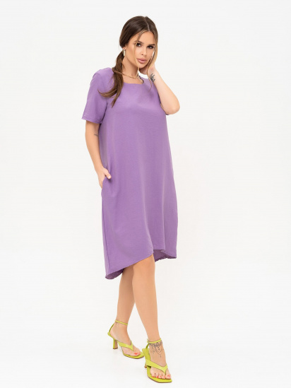 Сукня міні ISSA Plus модель 13908_lilac — фото - INTERTOP