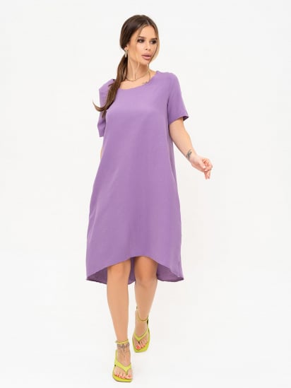 Сукня міні ISSA Plus модель 13908_lilac — фото - INTERTOP