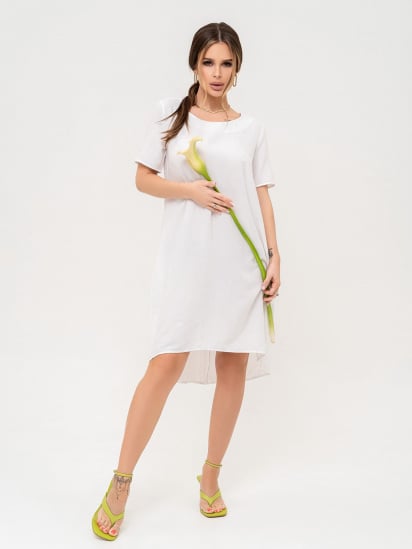 Платье мини ISSA Plus модель 13908_white — фото - INTERTOP