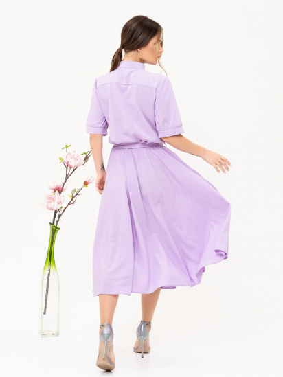 Сукня міді ISSA Plus модель 13909_lilac — фото 3 - INTERTOP