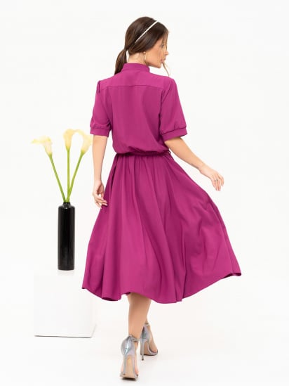 Сукня міді ISSA Plus модель 13909_purple — фото 3 - INTERTOP