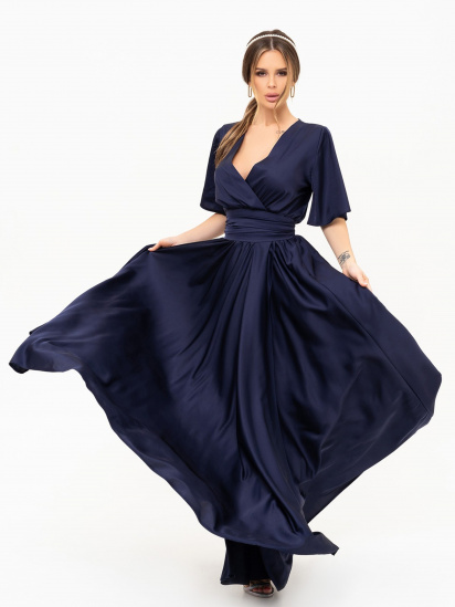 Платье макси ISSA Plus модель 13916_darkblue — фото - INTERTOP