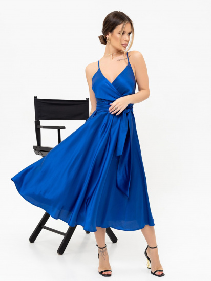 Платье макси ISSA Plus модель 13917_blue — фото - INTERTOP