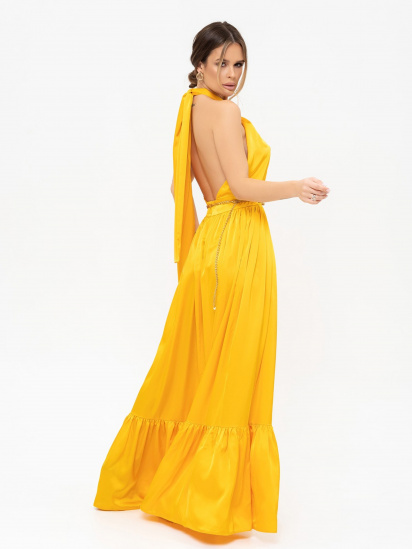 Сукня максі ISSA Plus модель 13925_mustard — фото - INTERTOP