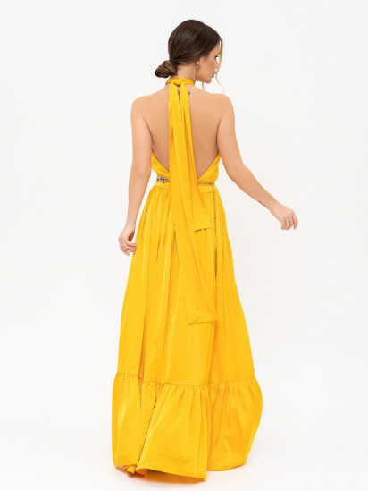 Сукня максі ISSA Plus модель 13925_mustard — фото 3 - INTERTOP