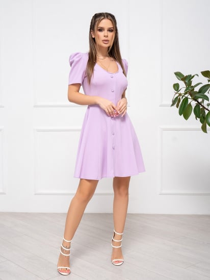 Платье мини ISSA Plus модель 13932_lilac — фото - INTERTOP