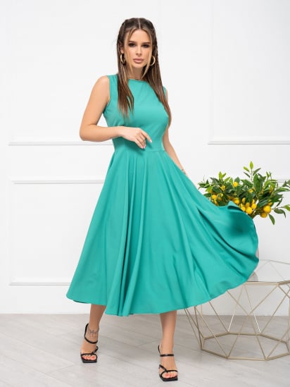 Платье миди ISSA Plus модель 13944_green — фото - INTERTOP