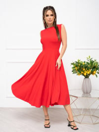 Червоний - Сукня міді ISSA Plus
