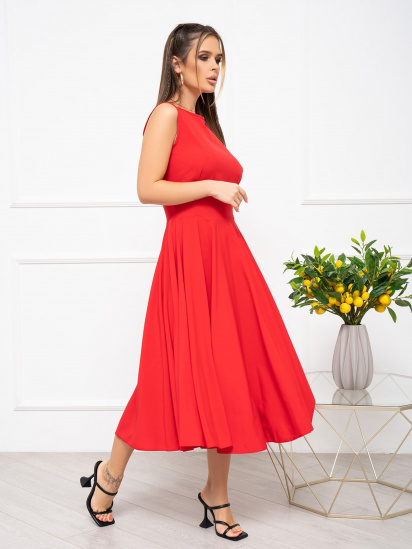 Платье миди ISSA Plus модель 13944_red — фото - INTERTOP