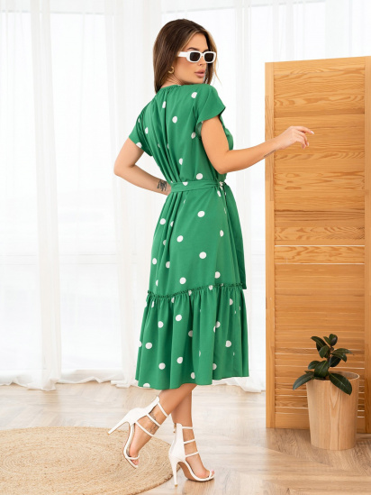 Платье миди ISSA Plus модель 13954_green — фото 3 - INTERTOP
