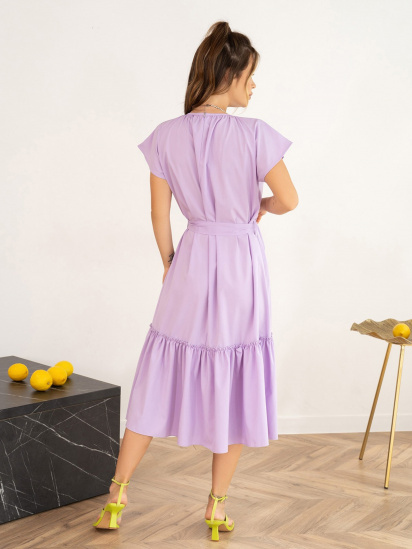Сукня міді ISSA Plus модель 13955_lilac — фото 3 - INTERTOP