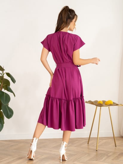 Платье миди ISSA Plus модель 13955_purple — фото 3 - INTERTOP